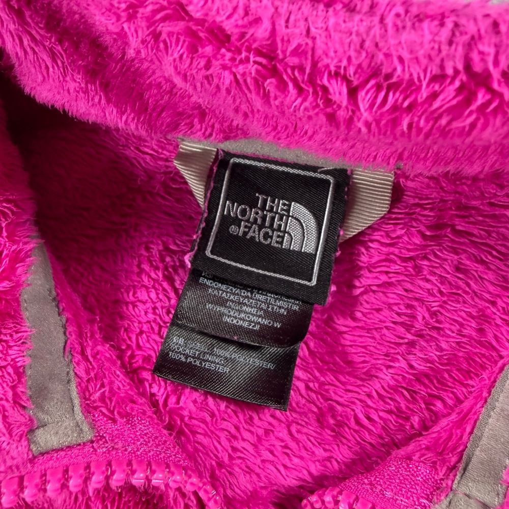 Y2k The North Face Girls Osito Jacket Pink Full Zip Size Large 14/16 or Women XS - Picture 9 of 10